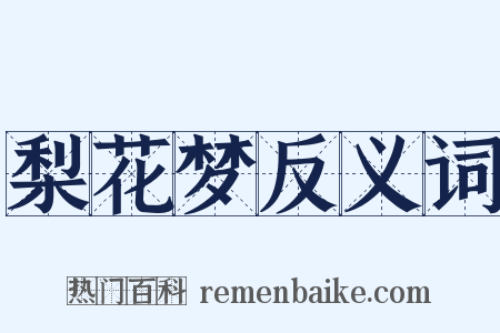 梨花梦反义词是什么意思的图片